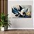 Quadro Decorativo Flutuante Floral Flores de Magnólia Azuis e Brancas Horizontal - Imagem 2