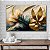 Quadro Decorativo Flutuante Floral Flores de Aquarela Abstratas Horizontal - Imagem 4