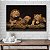 Quadro Decorativo Flutuante Animal Selvagem Casal Leão sobre Tronco Horizontal - Imagem 4