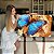 Quadro Decorativo Flutuante Pintura de Borboleta Azul Estilo Nórdico Horizontal - Imagem 1