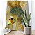 Quadro Decorativo Canvas Abstrato Composição de Folhas Verdes com Detalhes Dourados Vertical - Imagem 1