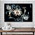 Quadro Decorativo Flutuante Floral Artístico Abstrato Flores Brancas Horizontal - Imagem 4