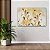 Quadro Decorativo Flutuante Florais Artístico Copo de Leite Dourado Horizontal - Imagem 2