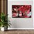 Quadro Decorativo Flutuante Paisagem Natureza Parque de Árvores com Folhas Vermelhas Horizontal - Imagem 2