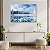 Quadro Decorativo Flutuante Paisagem Inverno com Lago Congelado com Rachaduras Horizontal - Imagem 3