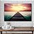 Quadro Decorativo Flutuante Ponte de Madeira a Beira Mar ao Por do Sol Horizontal - Imagem 4