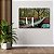 Quadro Decorativo Flutuante Paisagem de Ponte Suspensa sobre o Lago na Floresta Horizontal - Imagem 2