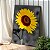 Quadro Decorativo Canvas Pintura de Girassol Amarelo Vertical - Imagem 2