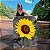 Quadro Decorativo Canvas Pintura de Girassol Amarelo Vertical - Imagem 1