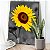 Quadro Decorativo Canvas Pintura de Girassol Amarelo Vertical - Imagem 3