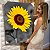 Quadro Decorativo Canvas Pintura de Girassol Amarelo Vertical - Imagem 6