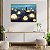 Quadro Decorativo Flutuante Composição Abstrata de Barco no Mar com Luas Boiando Horizontal - Imagem 4