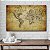 Quadro Decorativo Flutuante Abstrato Mapa Mundi Modelo Antigo Horizontal - Imagem 3