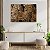 Quadro Decorativo Flutuante Asbtrato Moderno de Folhas Douradas Elegantes Horizontal - Imagem 3