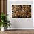 Quadro Decorativo Flutuante Asbtrato Moderno de Folhas Douradas Elegantes Horizontal - Imagem 2