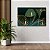 Quadro Decorativo Flutuante Composição Abstrata de Flores Copo de Leite Verdes Horizontal - Imagem 2
