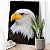 Quadro Decorativo Flutuante Animal Silvestre Águia de Cabeça Branca em Perfil Vertical - Imagem 2