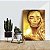 Quadro Decorativo Flutuante Beleza Feminina Face com Maquiagem Dourada Mão ao Lado do Rosto Vertical - Imagem 3