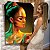 Quadro Decorativo Flutuante Mulher Beleza Feminina Perfil Maquiagem Dourada Gold Luxo Vertical - Imagem 1