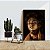 Quadro Decorativo Flutuante Mulher Beleza Feminina Maquiagem Dourada Gold Luxo Olhos Fechados Vertical - Imagem 3