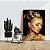 Quadro Decorativo Flutuante Mulher Beleza Feminina Maquiagem Dourada Gold Luxo Penteado Vertical - Imagem 3