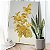 Quadro Decorativo Flutuante Abstrato Folhas Gold Shine Vertical - Imagem 2