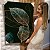 Quadro Decorativo Flutuante Folhas com Detalhes em Dourado Asbtrato Vertical - Imagem 1