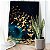 Quadro Decorativo Flutuante Abstrato Moderno Estilo Nórdico com Pássaros Douradas Vertical - Imagem 2