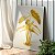 Quadro Decorativo Canvas Abstrato Folhas em Ouro Luxo Vertical - Imagem 3