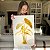 Quadro Decorativo Canvas Abstrato Folhas em Ouro Luxo Vertical - Imagem 4