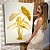 Quadro Decorativo Canvas Abstrato Folhas em Ouro Luxo Vertical - Imagem 5