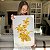 Quadro Decorativo Canvas Abstrato Folhas Gold Shine Vertical - Imagem 4