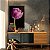 Quadro Decorativo Canvas Floral Flor Tulipa Roxa com Fundo Preto Vertical - Imagem 3