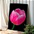 Quadro Decorativo Canvas Floral Flor Tulipa Rosa com Fundo Preto Vertical - Imagem 2
