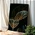 Quadro Decorativo Canvas Abstrato Folhas Gold Shine Vertical - Imagem 1