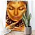 Quadro Decorativo Canvas Rosto Feminino Dourado com Jóias Vertical - Imagem 3