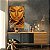 Quadro Decorativo Canvas Rosto Feminino Dourado com Jóias Vertical - Imagem 2