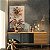 Quadro Decorativo Canvas Flores com Fundo Abstrato Vertical - Imagem 2