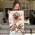 Quadro Decorativo Canvas Flores com Fundo Abstrato Vertical - Imagem 5