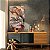 Quadro Decorativo Canvas Flores com Fundo Abstrato Vertical - Imagem 2