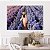 Quadro Decorativo Canvas Mulher Andando Campo de flores Lilás - Imagem 4