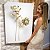 Quadro Decorativo Canvas Flores Rosas Brancas e Douradas - Imagem 6