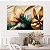 Quadro Decorativo Canvas Floral Flores de Aquarela Abstratas Horizontal - Imagem 4