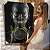 Quadro Decorativo Canvas Mulher com Maquiagem Preto e Dourada Relógio Dourado Vertical - Imagem 6