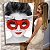 Quadro Decorativo Canvas Mulher com Binóculos e Batom Vermelho Vertical - Imagem 6