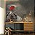 Quadro Decorativo Canvas Mulher com Guarda Chuva Vermelho Vertical - Imagem 4