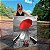 Quadro Decorativo Canvas Mulher com Guarda Chuva Vermelho Vertical - Imagem 1