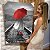 Quadro Decorativo Canvas Mulher com Guarda Chuva Vermelho Vertical - Imagem 6