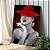 Quadro Decorativo Canvas Mulher com Chapéu e Batom Vermelho Vertical - Imagem 3