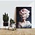 Quadro Decorativo Canvas Mulher com Rosa no Rosto Vertical - Imagem 4